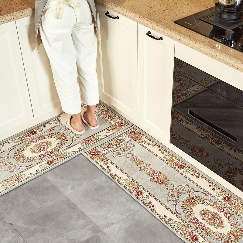 Европейский кухонный коврик жаккардовый Противоскользящий длинный напольный