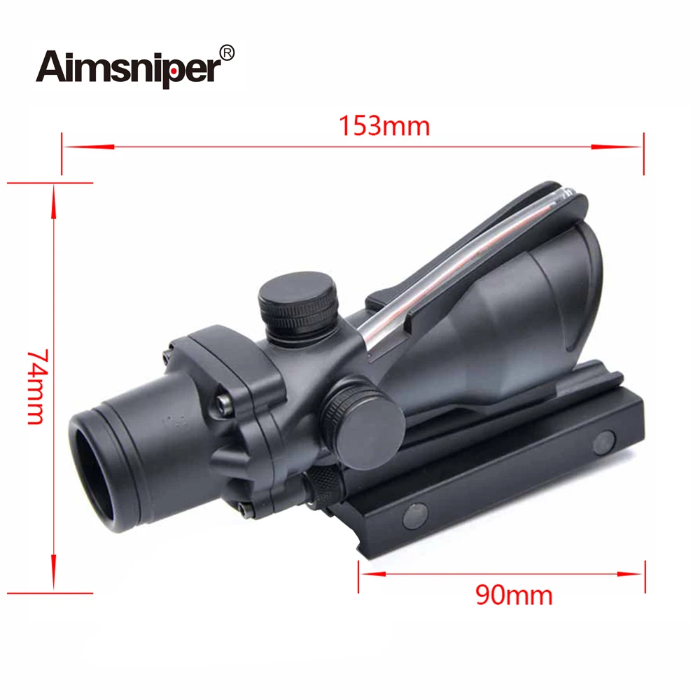 Оптический оптический прицел Aimsniper ACOG Style 1X32 с красной точкой тактический