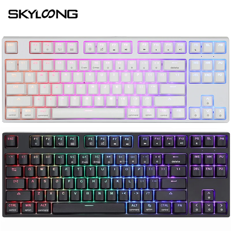 

SKYLOONG Gaming Mechanical Keyboards Wireless 87 Keys With RGB Backlight Red/Blue Switch for PC Computer Gamer Teclado Mecánico