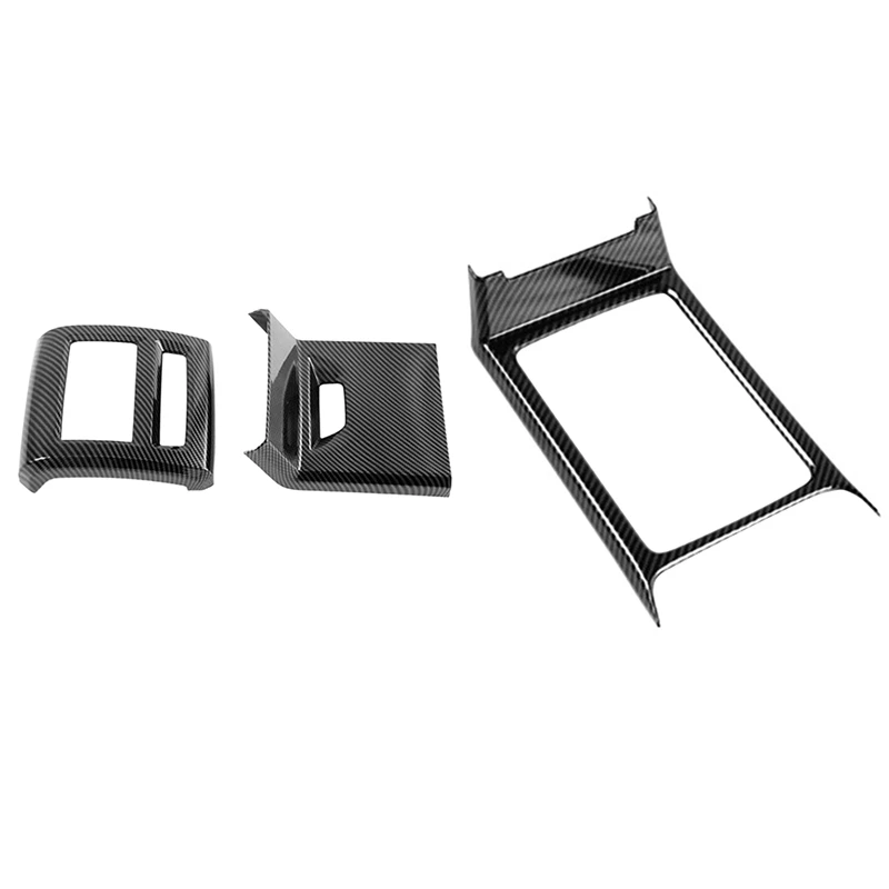 

Car Rear Seat Console Air Conditioner Outlet Frame Cover Trim for Golf 8 MK8 2020 2021 & Front Water Cup Cover Trim