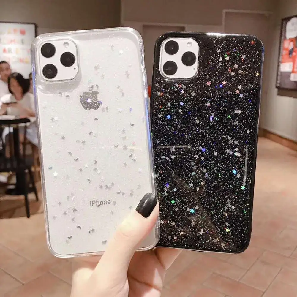 Блестящий чехол из золотой фольги для iPhone 7 8 Plus X XS XR Max роскошный блестящий под