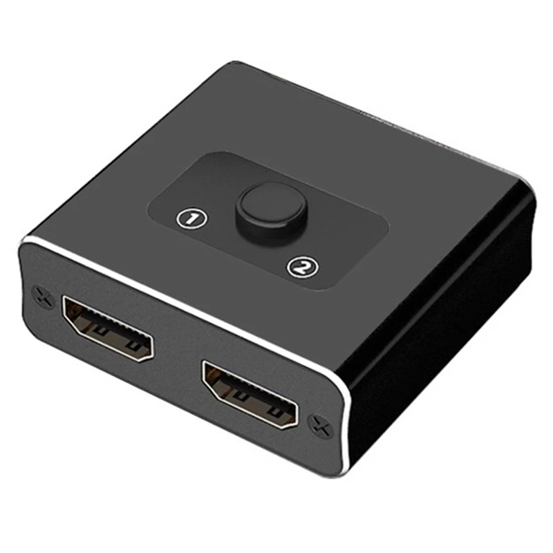 

Совместимый с HDMI адаптер 1 в 2 Выход/2 в 1 выход двухсторонний коммутатор хост общий дисплей 4K HD корпус из алюминиевого сплава
