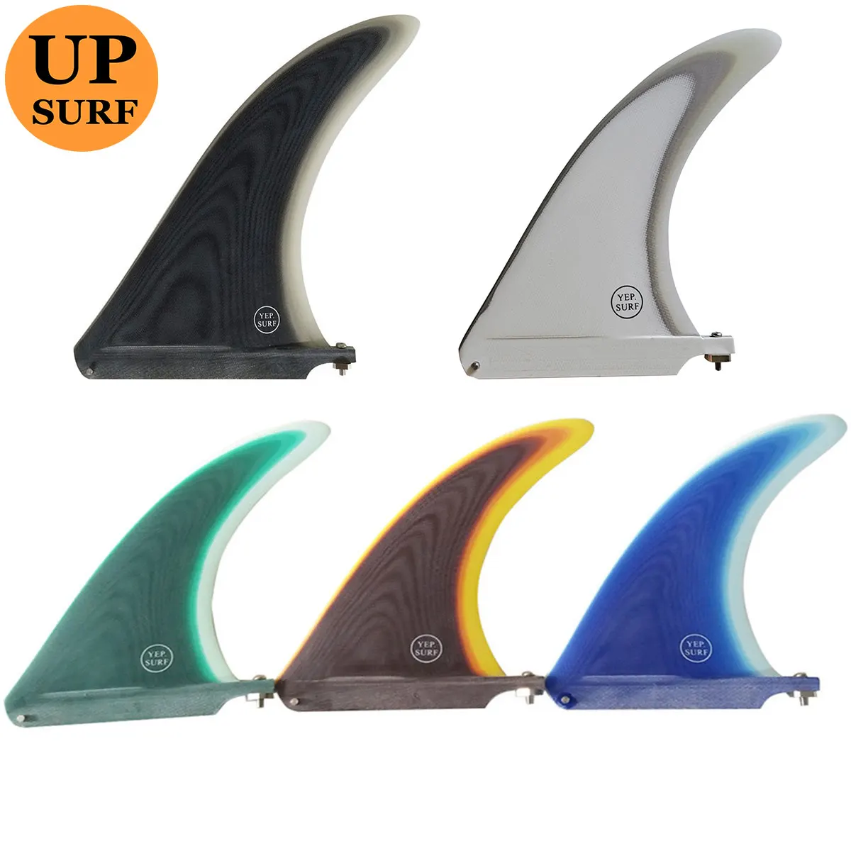 Surfboard fin Black/Brown/Green/White/Blue Single fin longboard 7/8/9/10.25/11 inch length sup accessories Good Quality
