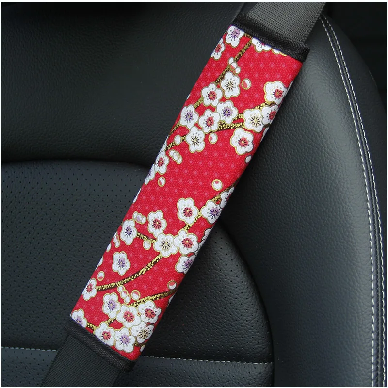 

Универсальные чехлы для автомобильных ремней безопасности из трикотажной ткани с цветком вишни
