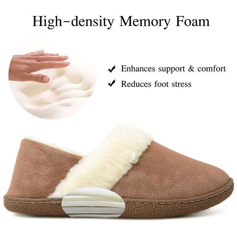 

Winter Women Home Slippers Women Shoes Fur Female Warm Short Plush Light Cotton Bedroom Couple Memory Foam Soft Indoor Slippers
