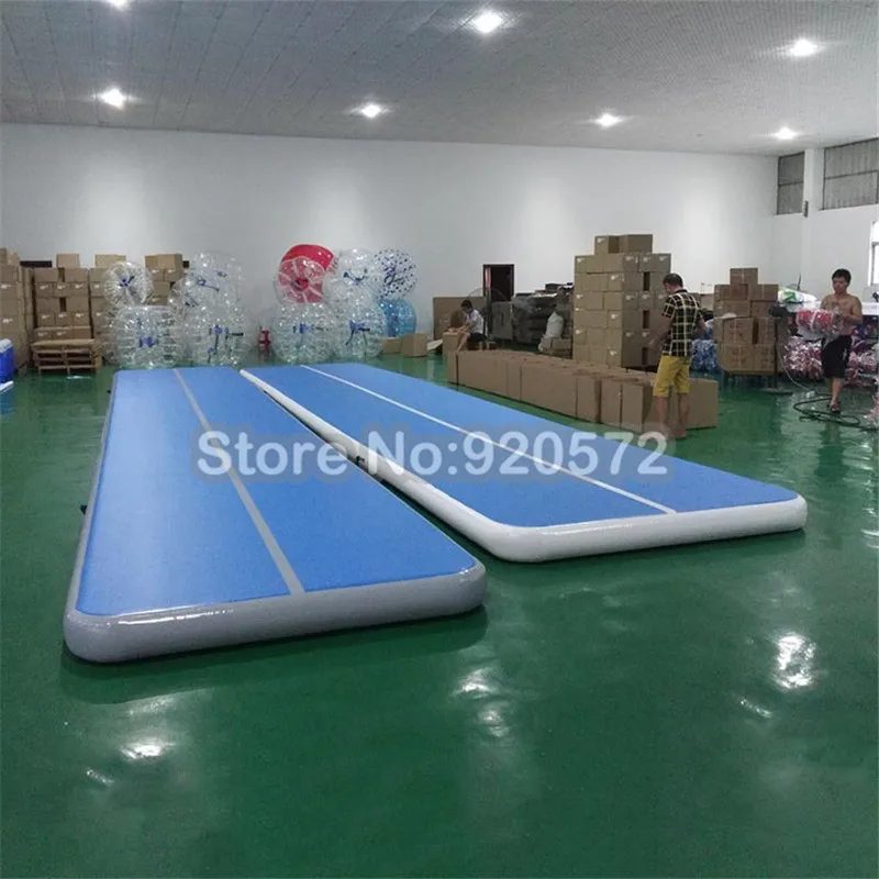 Надувной воздушный коврик для тренировок DWF насос 4 х1 м стежки при падении