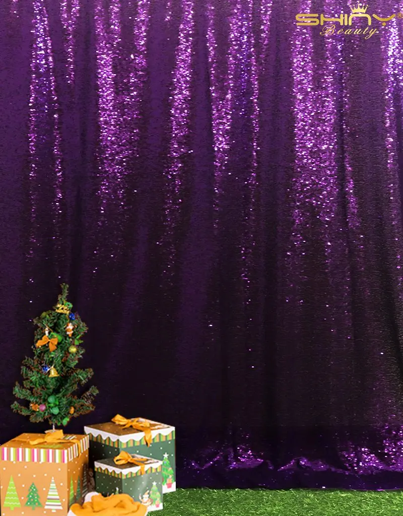 Блестящий Фон ShinyBeauty 5ftx7ft с фиолетовыми блестками занавеска блестящий Фотофон