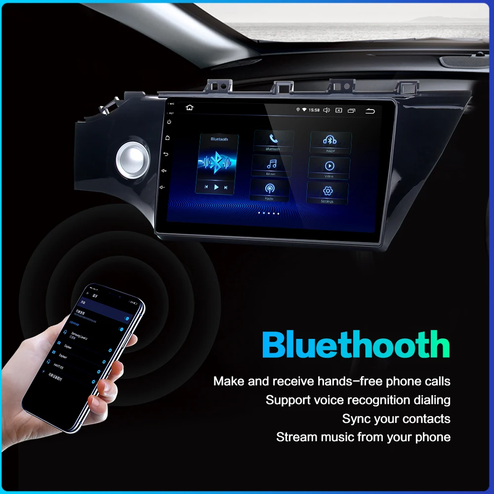 10.2&quot IPS Android 9.0 Car Stereo For Kia K2 Rio 2017 2018 Carplay Radio FM WiFi GPS Navigation BT 5.0 DSP Audio Video Headunit |