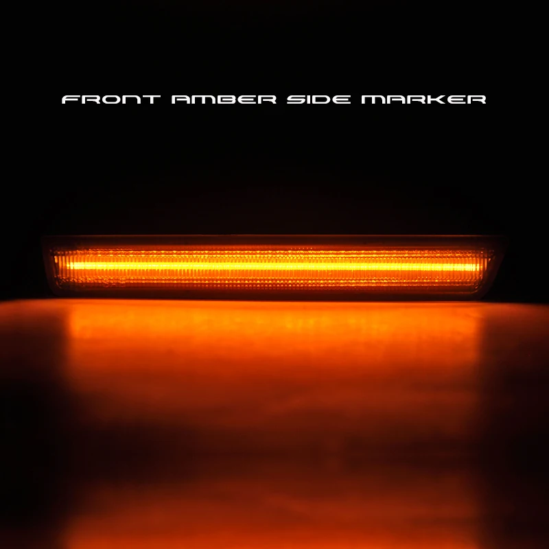 Копченый F &amp R светодиодные боковые габаритные огни подсветка для Dodge Challenger 2015-2019