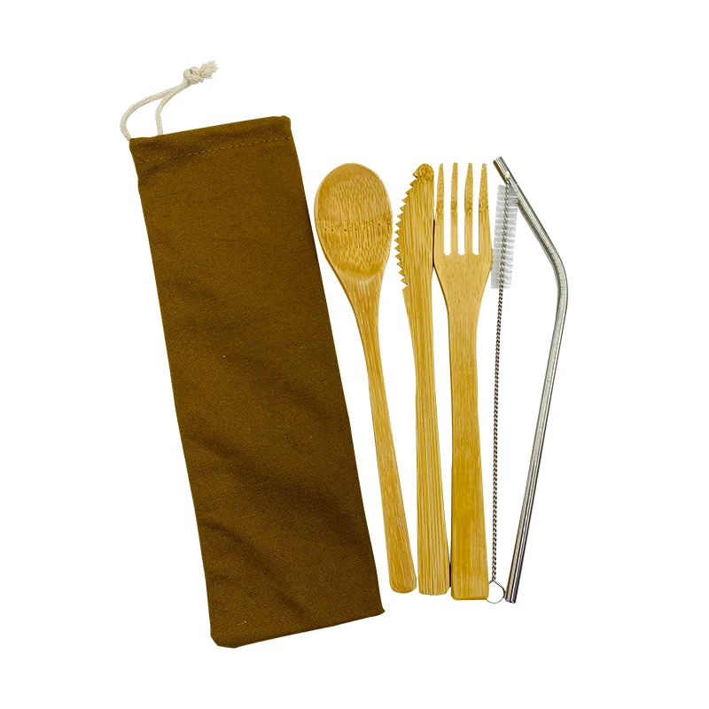 Органическая портативная посуда многоразовая биоразлагаемая набор посуды для