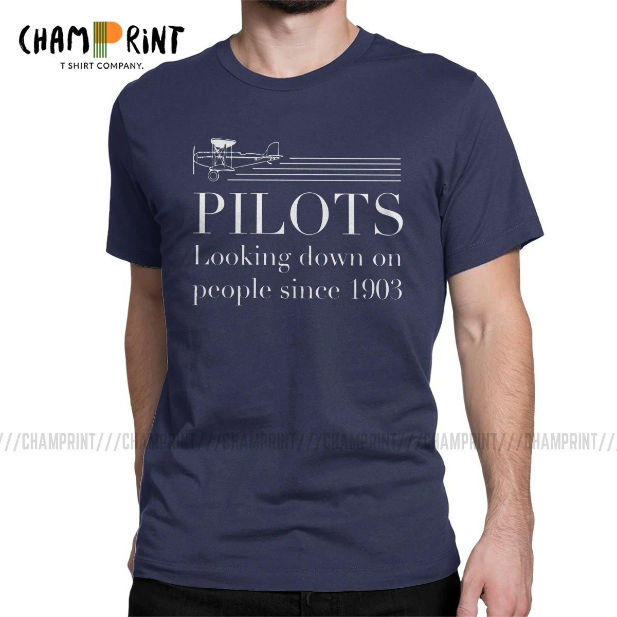 

Pilots Looking Down On People Since 1903 Clothing Men T Shirt Airplane Aviation T-Shirts Plane Fighter Casual Tee Shirt