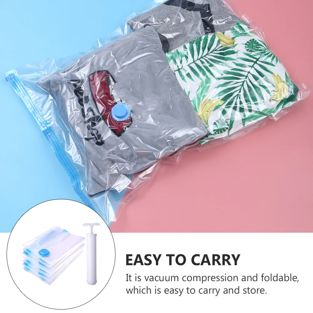 

1 Set Space Saving Vacuum Clothes Bag for Home Travel (Random Color)