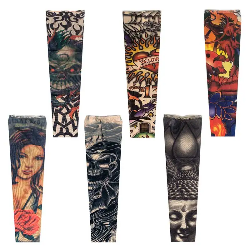 Outdoor Tattoo Arm Sleeve for Sun Protection Running Warmers Compression Cycling UV Sport Bike Cover | Аксессуары для одежды