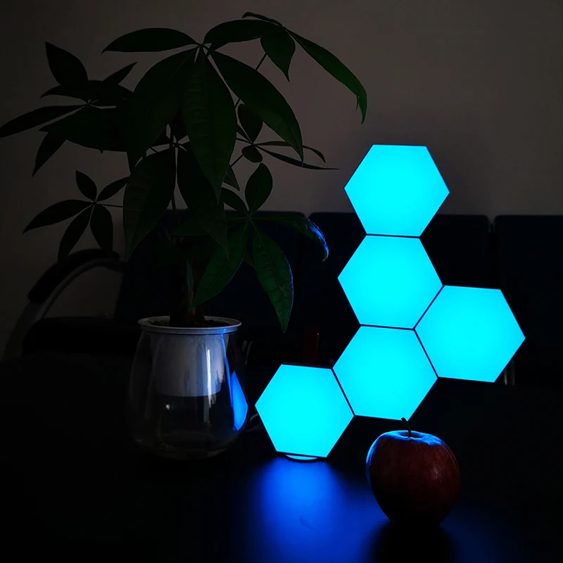 

Smart APP Control RGB Night Lamp for Bedroom Decor New Quantum Lamp DIY LED Night Light Creative Geometry Assembly Panels