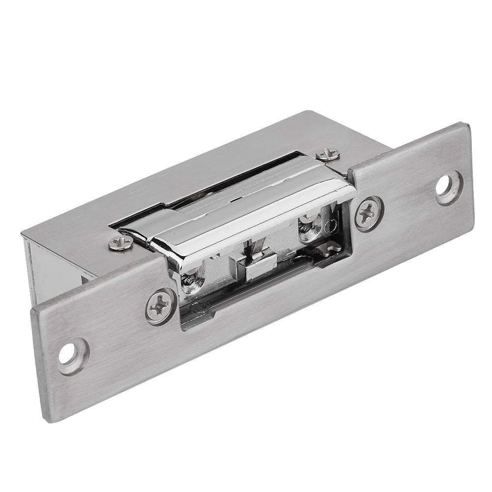 Adjustable Lock-tongue Secure Electric Strike Lock Door Double Unlock Mode NC/NO 12V Narrow-type Access Control System