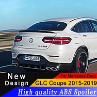 for mercedes benz 2015 2016 2017 2018 2019 glc coupe high quality abs rear wing spoiler glossy black or white
