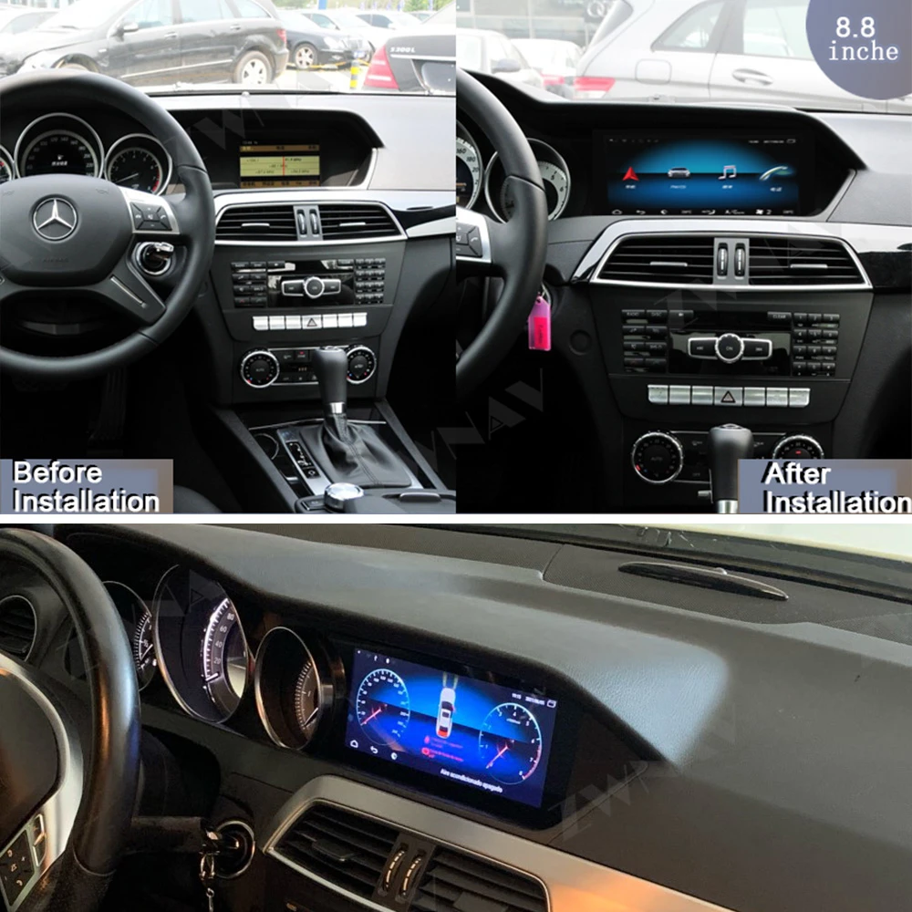 

8+128G Carplay Android Radio Receiver For Benz C W204 2011 2012 2013 Car Auto Audio Stereo Video Player GPS Multimedia Head Unit