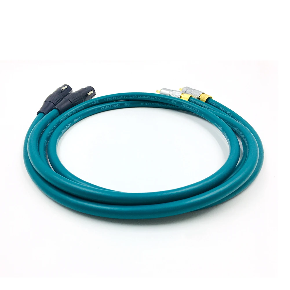 Бесплатная доставка 5N OCC позолоченный аудиокабель RCA TO XLR AMP DVD