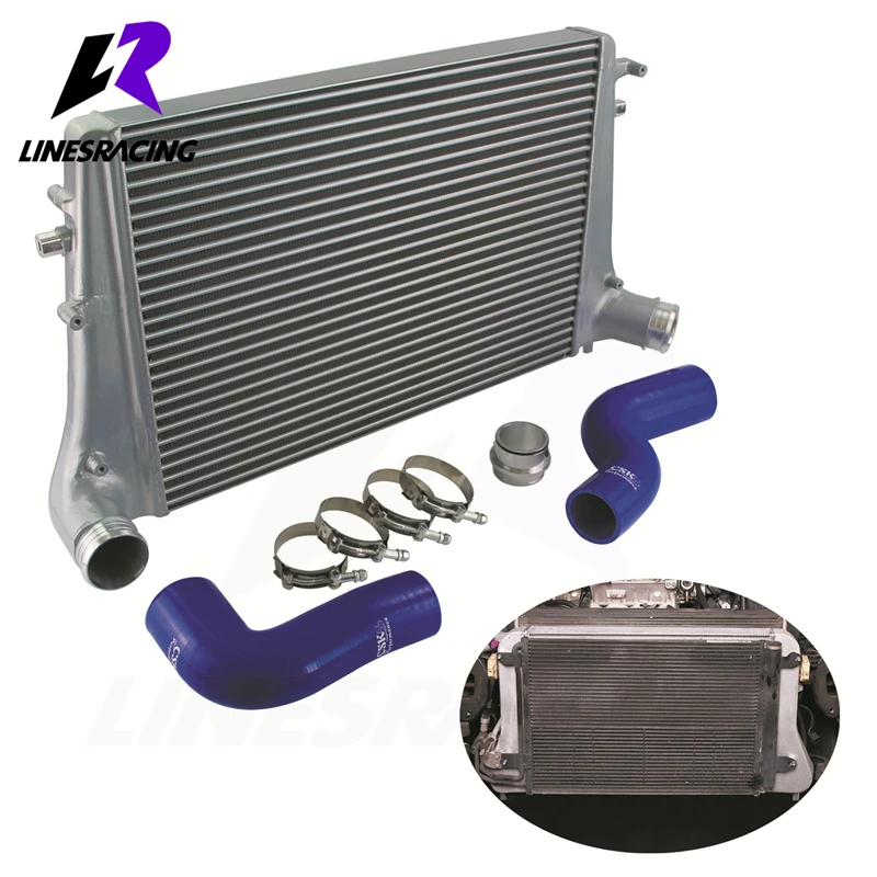 Комплект интеркулера серебристый подходит для VW Golf Passat Scirocco Caddy Jetta Eos Audi A3/TT Seat Leon 1
