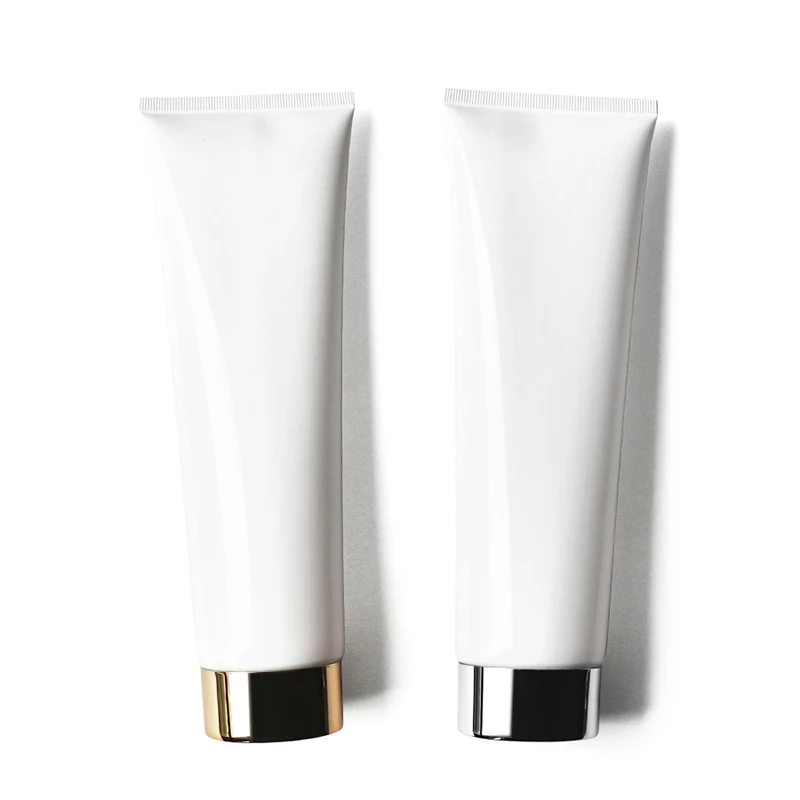 Пустые белые мягкие многоразовые пластиковые трубки для лосьона 300 мл