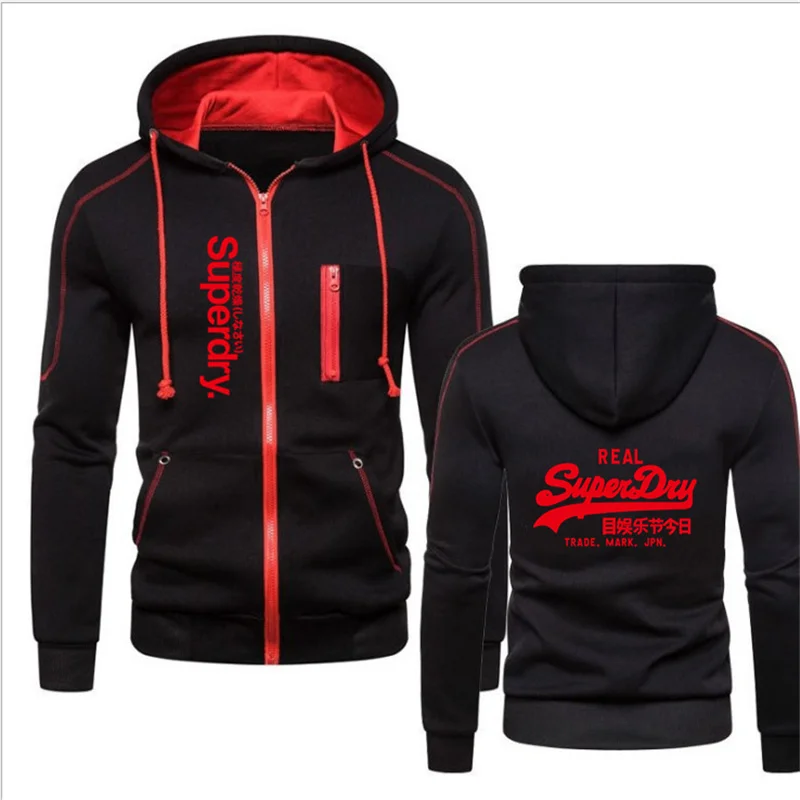 

Spring Men's Jackets Hooded Coats Casual Zipper Sweatshirts Male Tracksuit Fashion Jacket Mens Clothing Outerwear