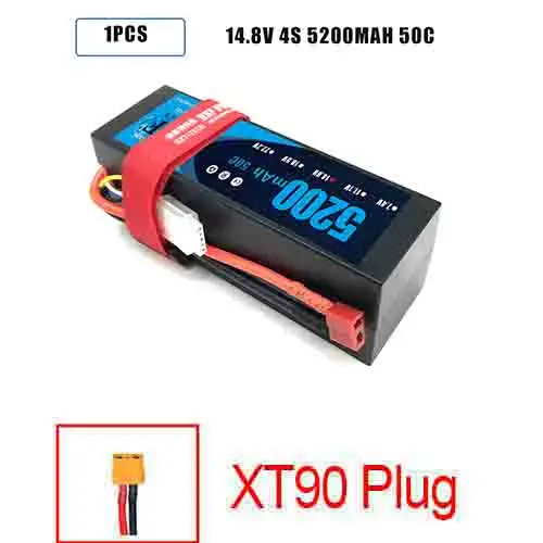 1PCS4S5200HARDXT90 DXF Lipo 4S Батарея жесткий чехол 14,8 V 5200 мА/ч, 6500 мА/ч, 50C 100C 200C AKKU для 1:8 1:10 RC автомобиль E Багги Truggy Грузовик Лодка - Цвет: 1PCS4S5200HARDXT90