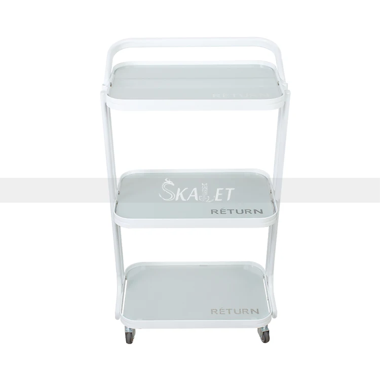 

Portable Assembled 3 Tiers Rolling Storage Trolley Cart for Hair Salon Use Tool