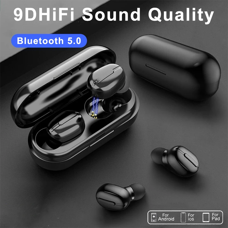 

Беспроводные Bluetooth-наушники IPX6, водонепроницаемые наушники с шумоподавлением, гарнитура с цветным дисплеем, наушники-вкладыши для всех сма...