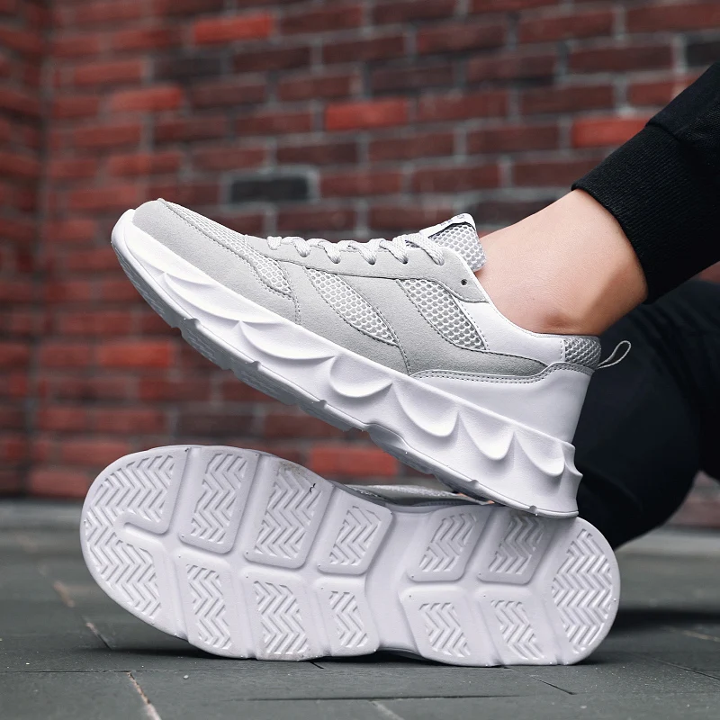 

Men Mesh Shoes Casual Breathable Wear-resisting Waterproof Sneakers for Men Zapatilla Hombre Male Suede Footwears Man New Design
