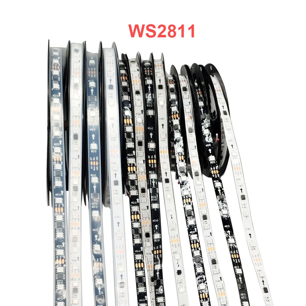 WS2811 RGB Светодиодная лента индивидуального адресата 5050 SMD внешний 1 IC контроль 3