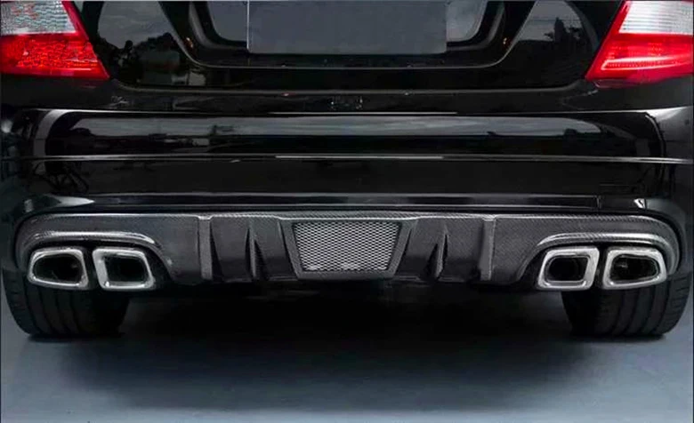 C Класс углеродного волокна задний диффузор спойлер для Mercedes Benz W204 C63 AMG Седан 4 двери 2008-2011 FRP