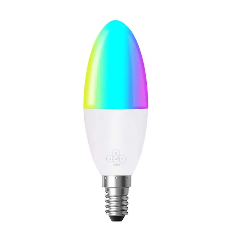 

WiFi Smart Bulb RGB LED Candle Bulb 6W E14/E10/E27/B22 SmartLife/Tuya Remote Control Compatible with Alexa Google Home dropship