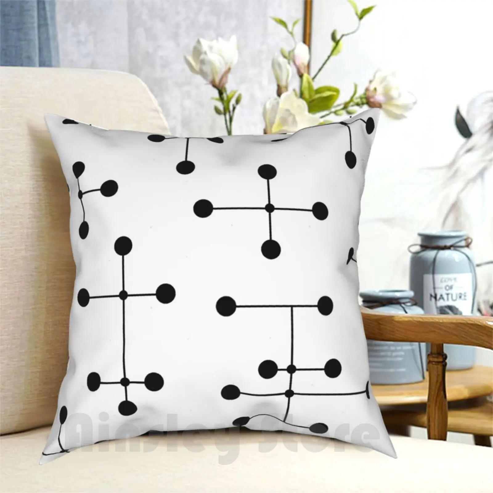 

Midcentury Modern Dots 2.5 Pillow Case Printed Home Soft DIY Pillow cover 1950S 1960S 50S 60S Atomic Atomic Inspired Atomic