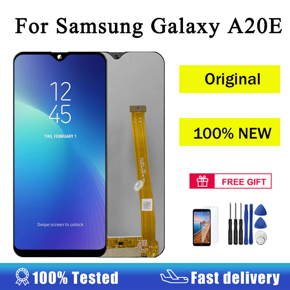 

AUMOOK Original LCD Display For Samsung Galaxy A20E LCD Screen Display Touch Digitizer Assembly A202F With Frame Replacement