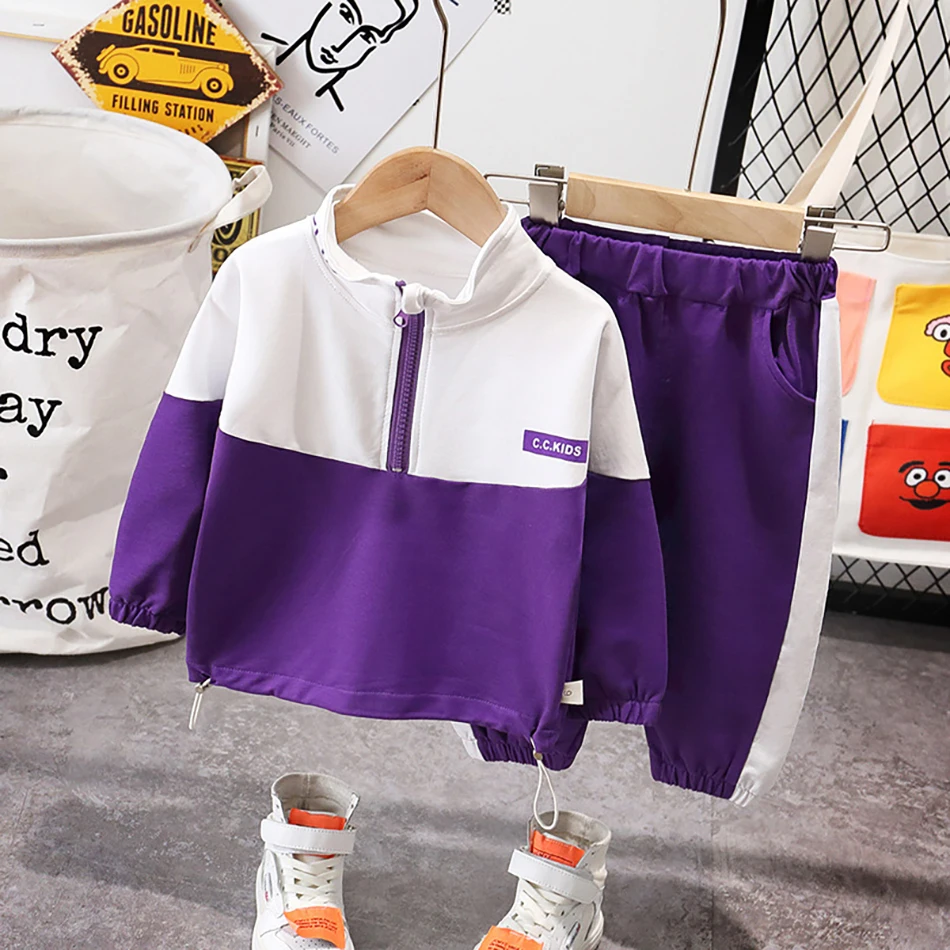 Стильные спортивные костюмы костюм для малышей мальчиков детей из двух