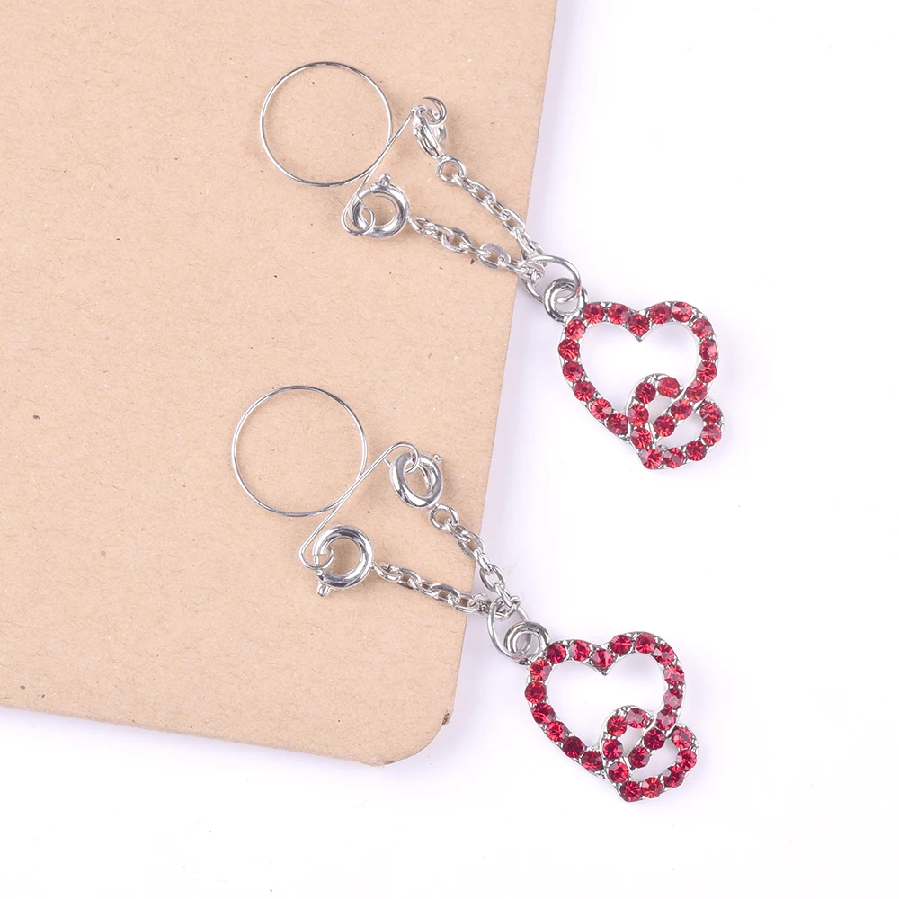 Пикантные клипсы без пирсинга имитация кольца для сосков украшения тела двойные