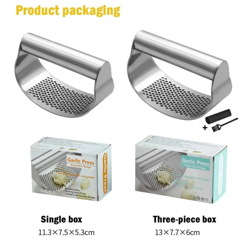 

Multifunctional Manual Garlic Press Curved Garlic Chopper Gadgets Garlic Cooking Presses Squeezer Garlic Steel Tool C3O5