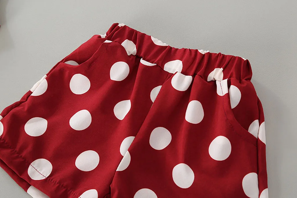 Для маленьких девочек одежда для детей ясельного возраста s детская в горошек