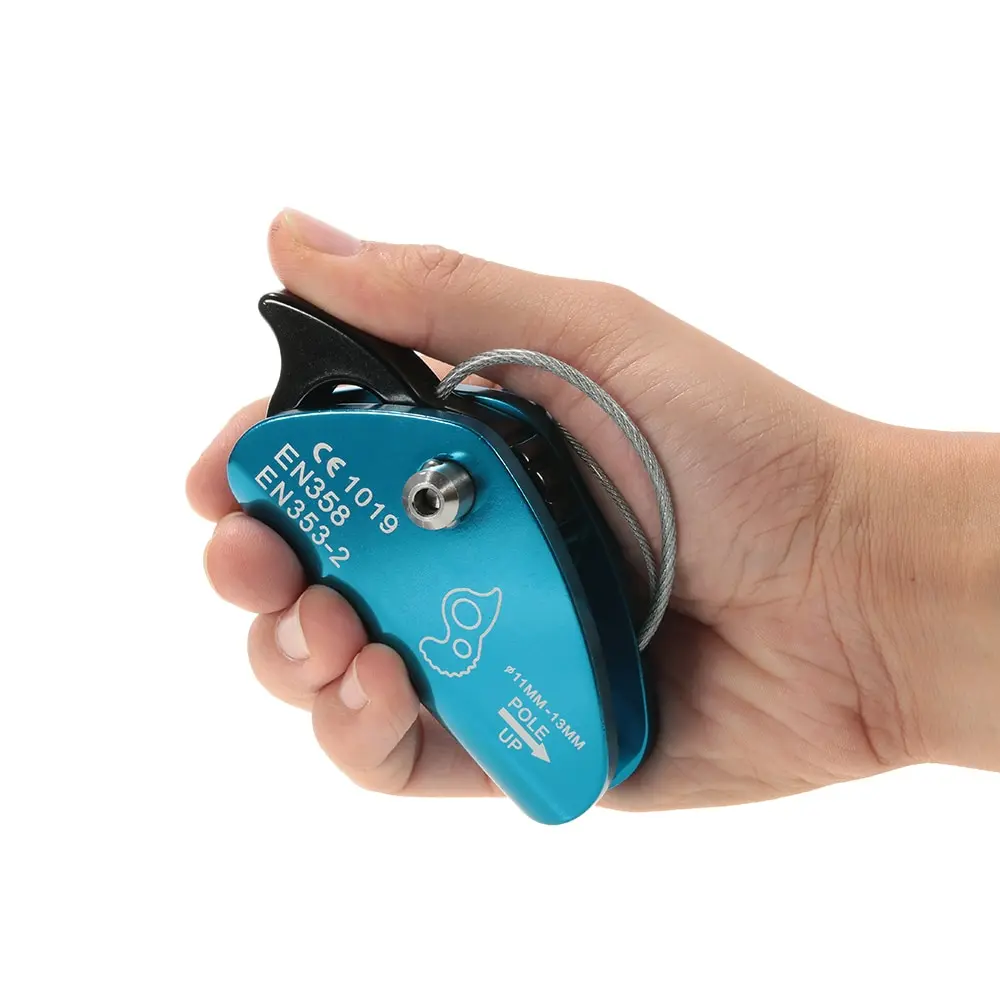 

Lixada Rock Climbing Fall Protection Rescue Rope Grab Aluminum with Spring Tensioned Pin Easy Rope Installation