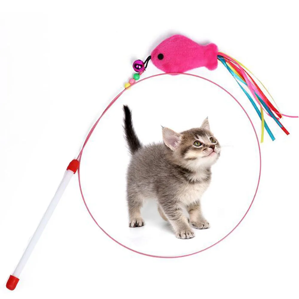 Забавный перо котёнок Кот Игрушка стальная проволока Прорезыватель бусы
