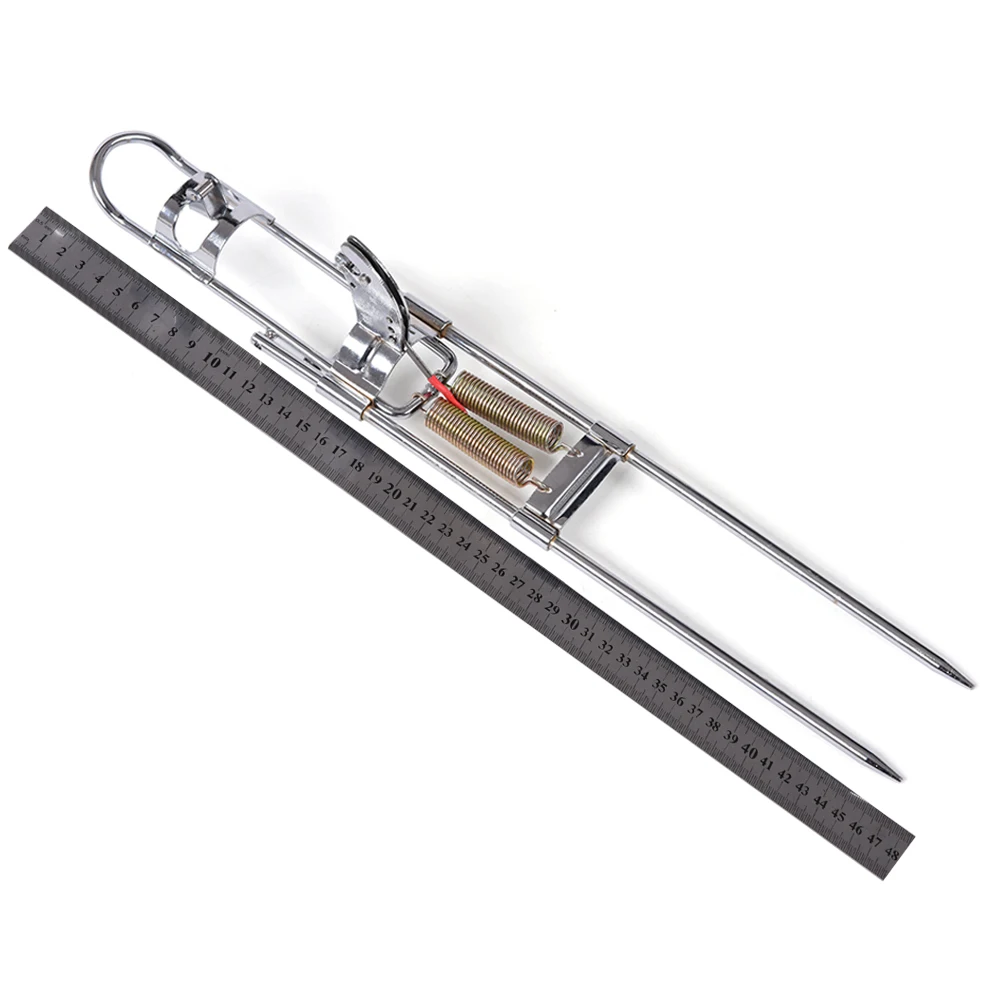 Автоматический стальной держатель для удочки с двойной пружиной крючка