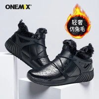 onemix promotion men hiking shoes waterproof leather shoes winter slip on professional anti slip outdoor trekking boots