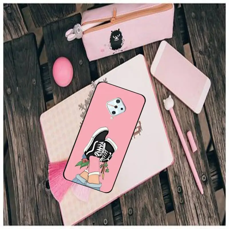 

LJHYDFCNB Cartoon Cloth Shoes Phone Case For Vivo X9 9s 20 Plus Y97 83 75 71 69 V15 V17 V5 S