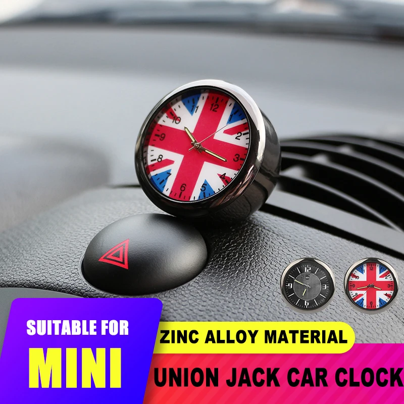 

Car Interior Union Jack Air Outlet Clock Decoration for Mini Cooper JCW S F55 56 F60 R55 R56 R60 Countryman for Honda Civic 10th