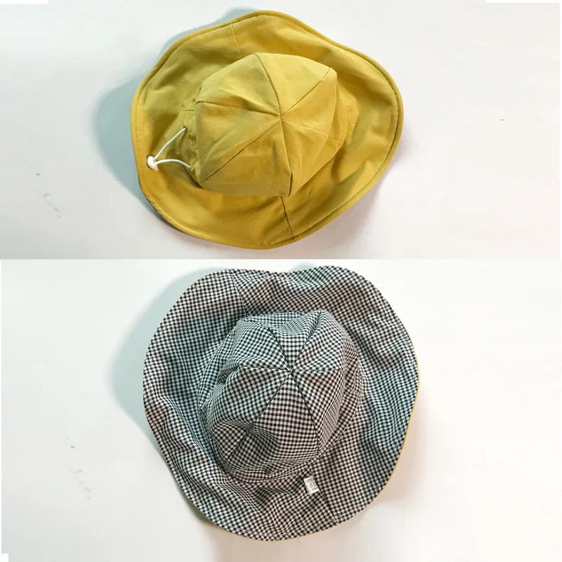 Шапка для рыбалки в Корейском стиле мальчиков и девочек модная двухсторонняя