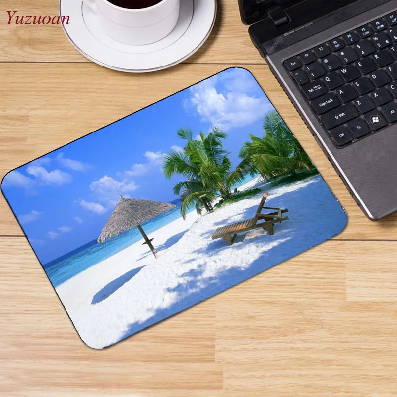 Yuzuoan пляжный морской пейзаж большая акция русский компьютерный игровой коврик