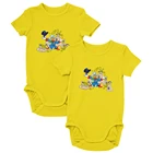 Новый летний детский комбинезон от 0 до 24 м, Скрудж Макдак, Дисней, мультяшный принт, шею, короткий рукав, комбинезон для новорожденных, удобный Harajuku