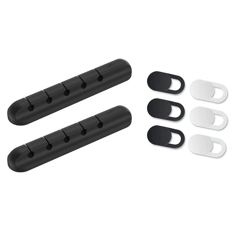 

Настольная зарядка Usb органайзер для кабеля данных, 2 шт., 5 портов и 6 шт. крышек веб-камеры, слайдер, безопасность, защитная наклейка