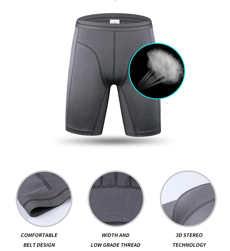 J-BOX, 1 шт., мужское сексуальное нижнее белье, Cueca, мужской однотонный цвет, хлопок, размера плюс, мужское длинное нижнее белье, боксеры, толстые трусы-боксеры для геев, мужские трусы