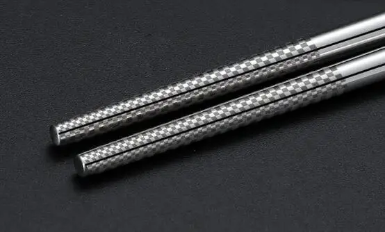 100 пара/лот пищевой топ 304 нержавеющая сталь посуда палочки для еды из